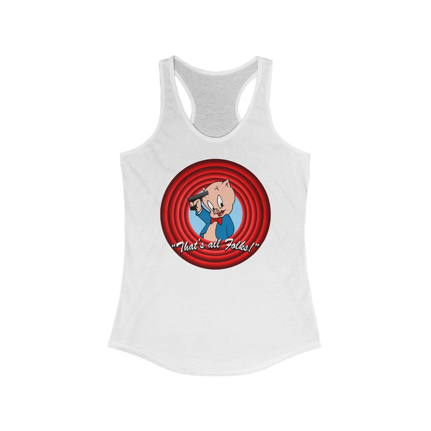 That's All Folks (Porky Pig) - Women’s Racerback Tank