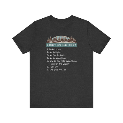 Family Holiday Rules - Men's T-Shirt