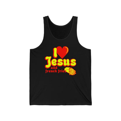 I Heart Jesus (And French Fries) - Unisex Tank