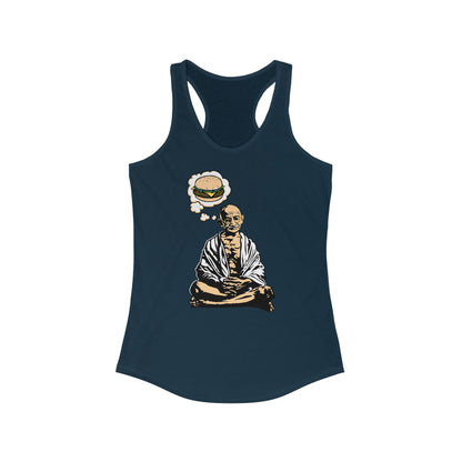 Gandhi Cheeseburger - Women's Racerback Tank