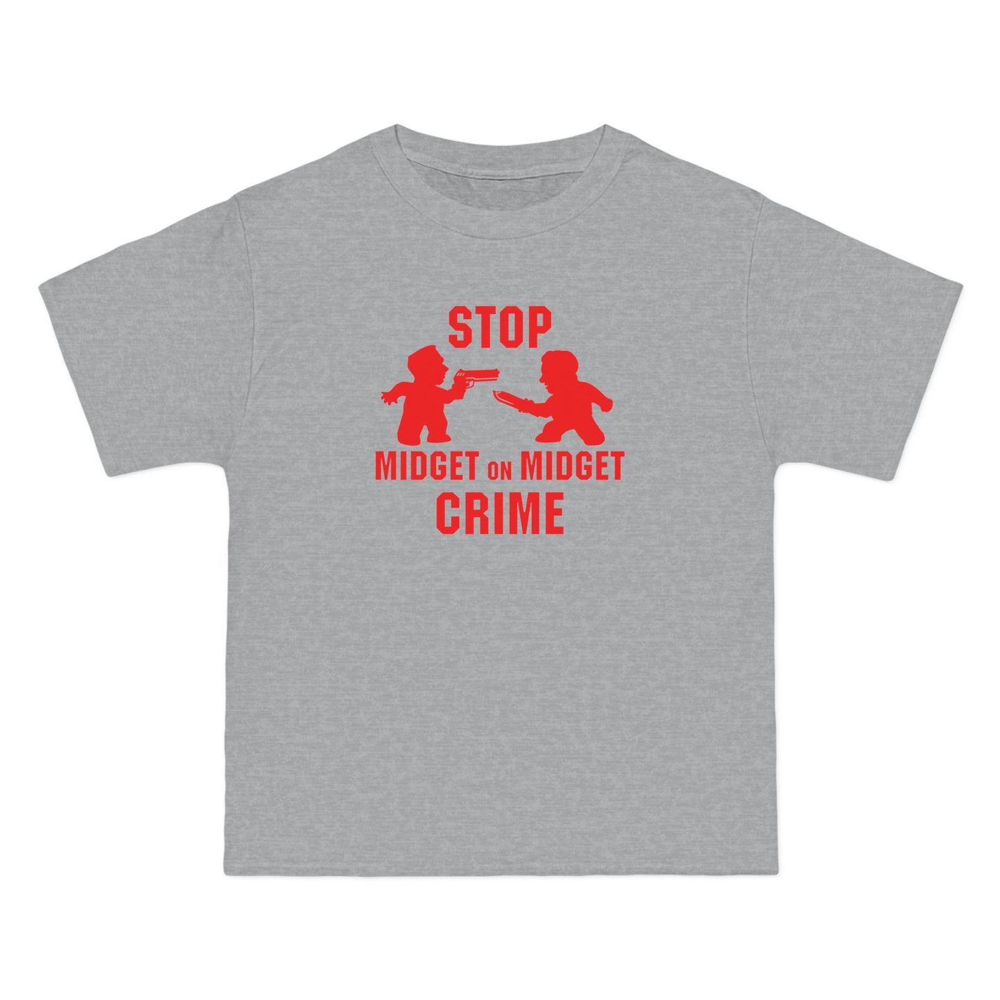 Stop Midget On Midget Crime - Men's Heavyweight T-Shirt