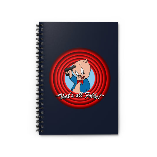 That's All Folks (Porky Pig) - Spiral Notebook