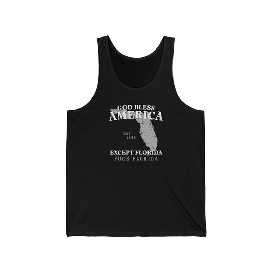 God Bless America Except (State) - Unisex Tank