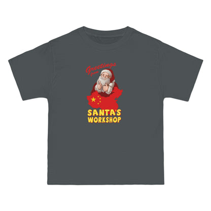 Greetings From Santa's Workshop (China) - Men's Heavyweight T-Shirt