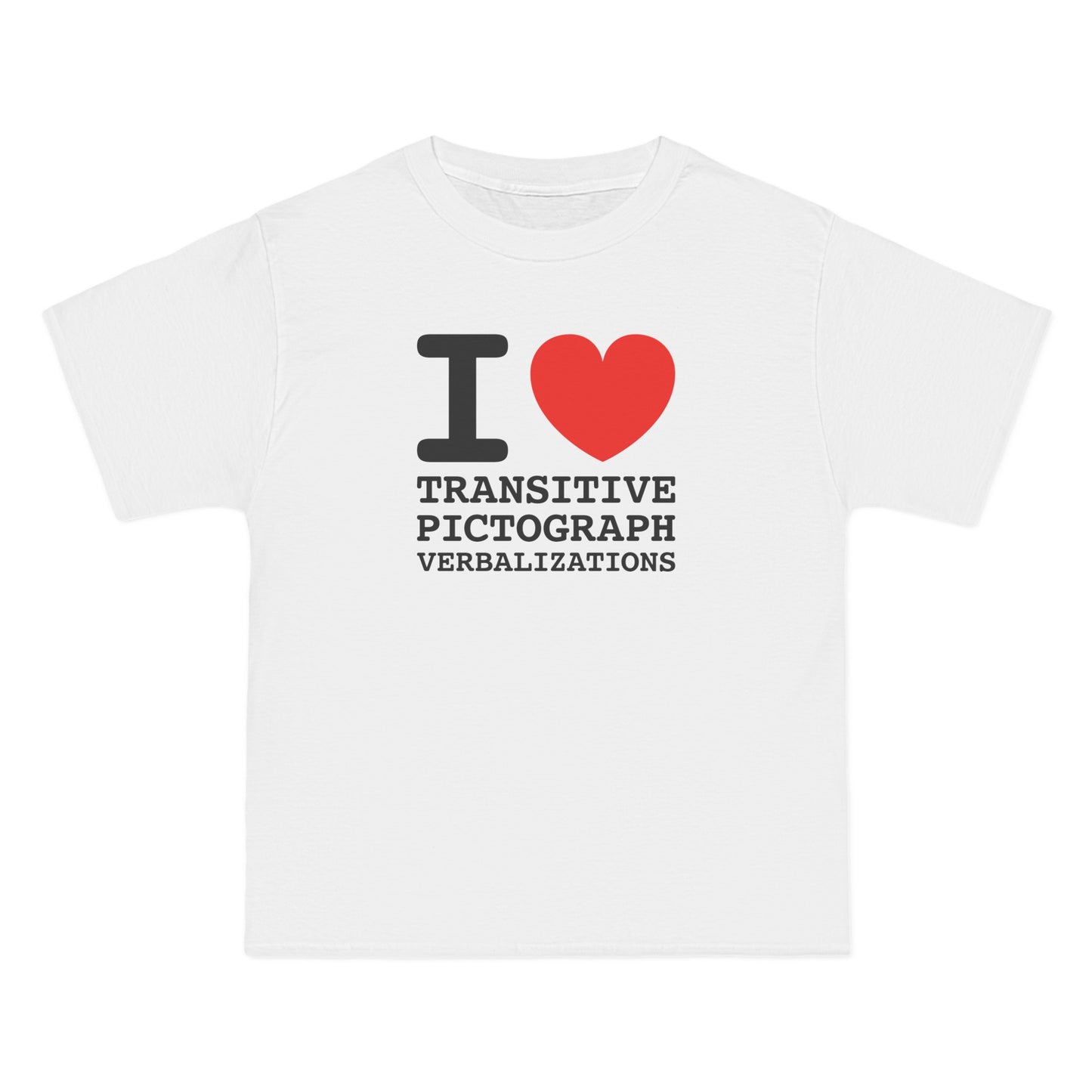 I Heart Transitive Pictograph Verbalizations - Men's Heavyweight T-Shirt