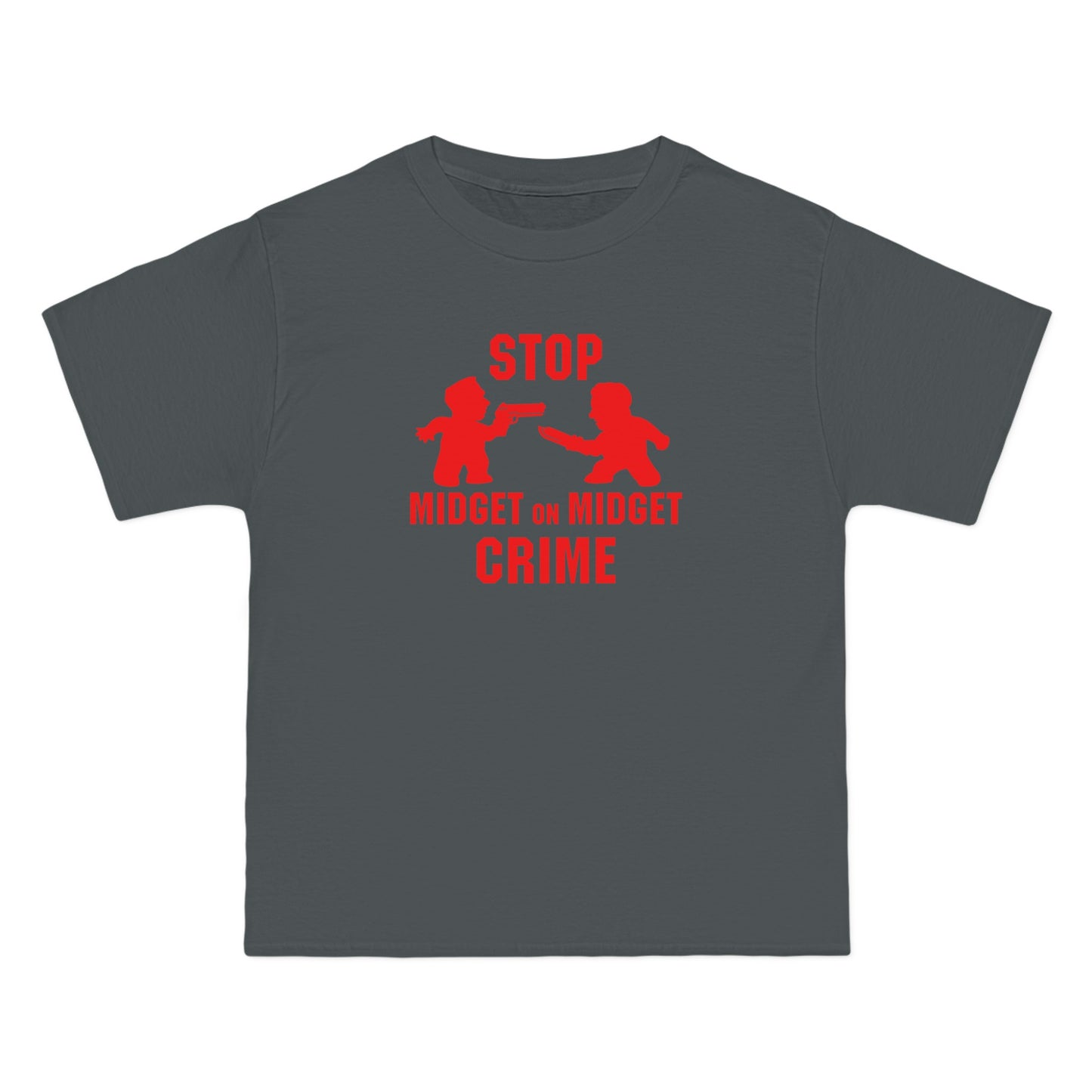 Stop Midget On Midget Crime - Men's Heavyweight T-Shirt