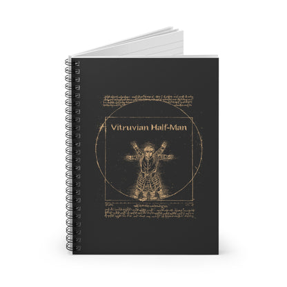 Vitruvian Half-Man - Spiral Notebook