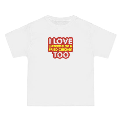 I Love Watermelon & Fried Chicken Too - Men's Heavyweight T-Shirt