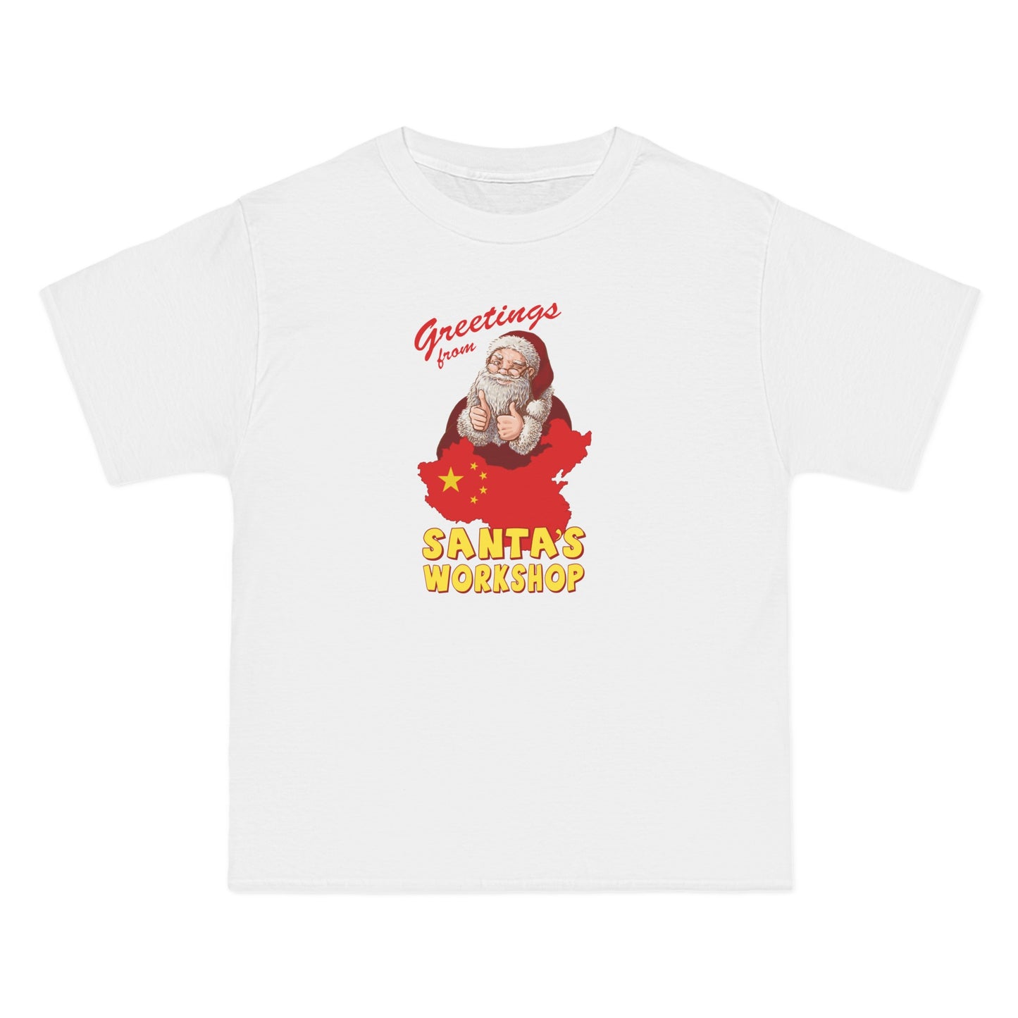 Greetings From Santa's Workshop (China) - Men's Heavyweight T-Shirt