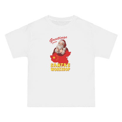 Greetings From Santa's Workshop (China) - Men's Heavyweight T-Shirt