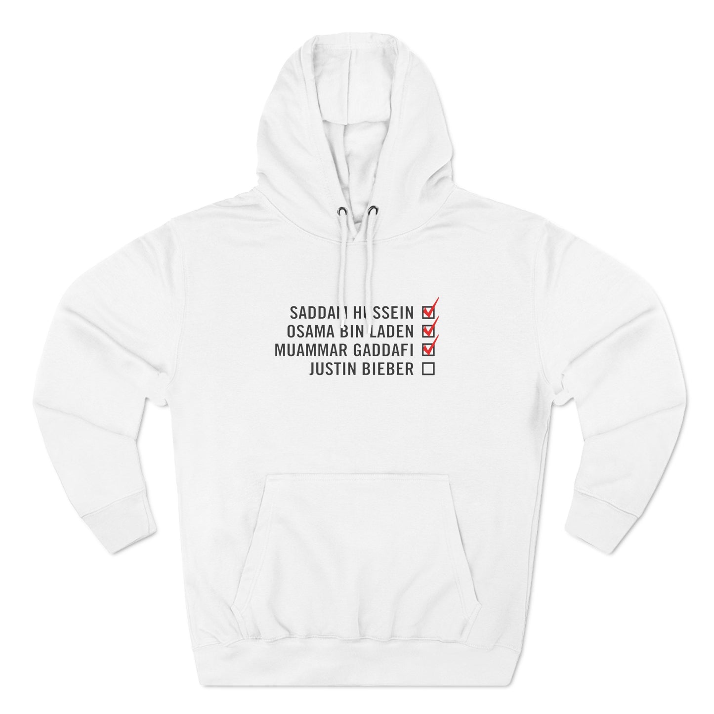 Bieber Checklist - Hoodie