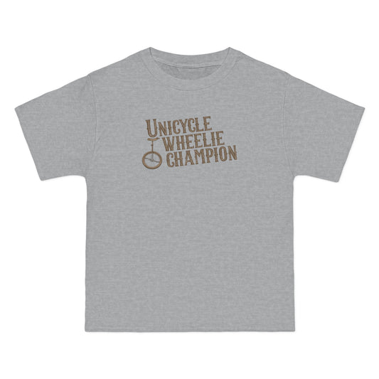 Unicycle Wheelie Champion - Men's Heavyweight T-Shirt