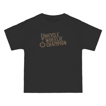 Unicycle Wheelie Champion - Men's Heavyweight T-Shirt