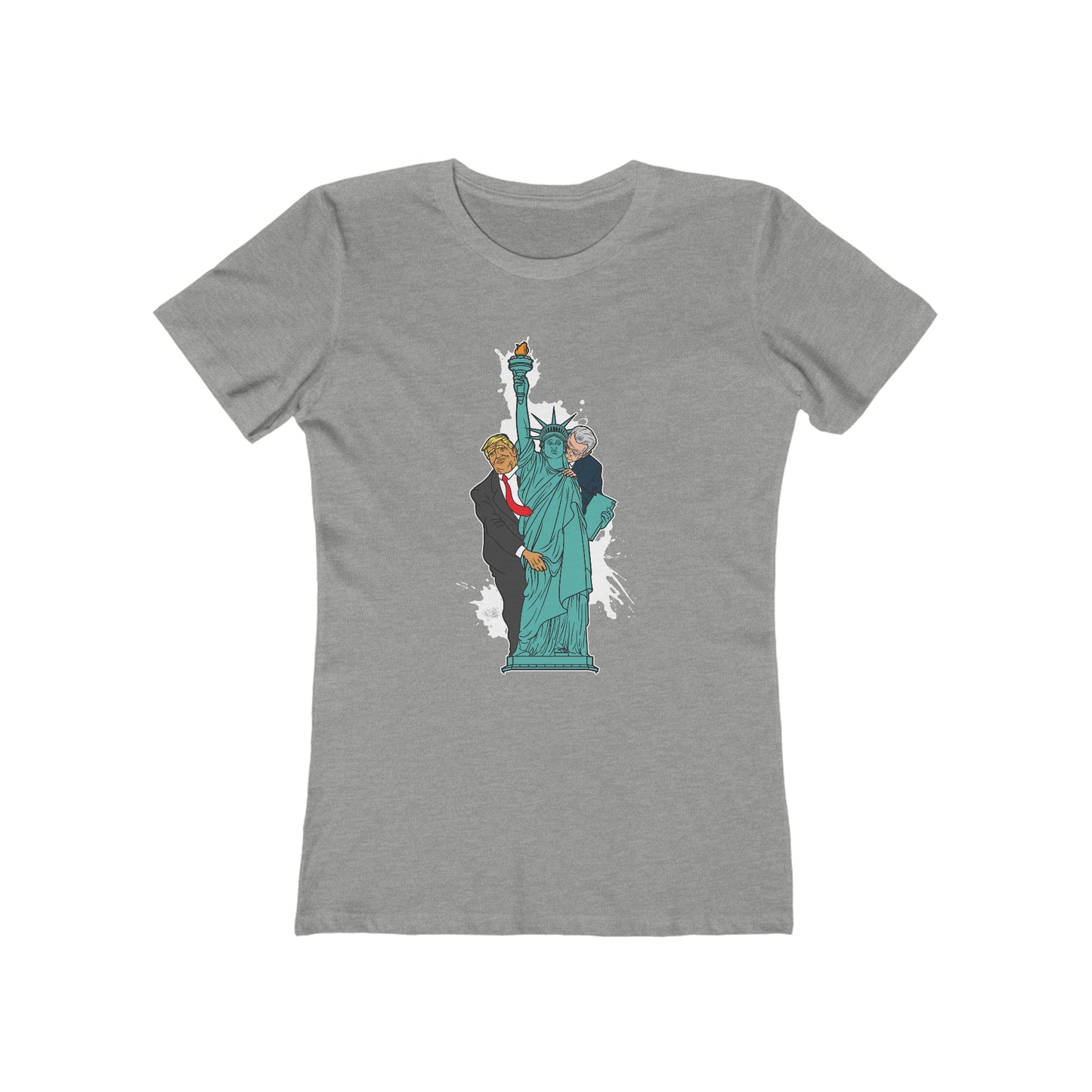 Trump Biden Statue Of Liberty - Menage A Trois  - Women’s T-Shirt