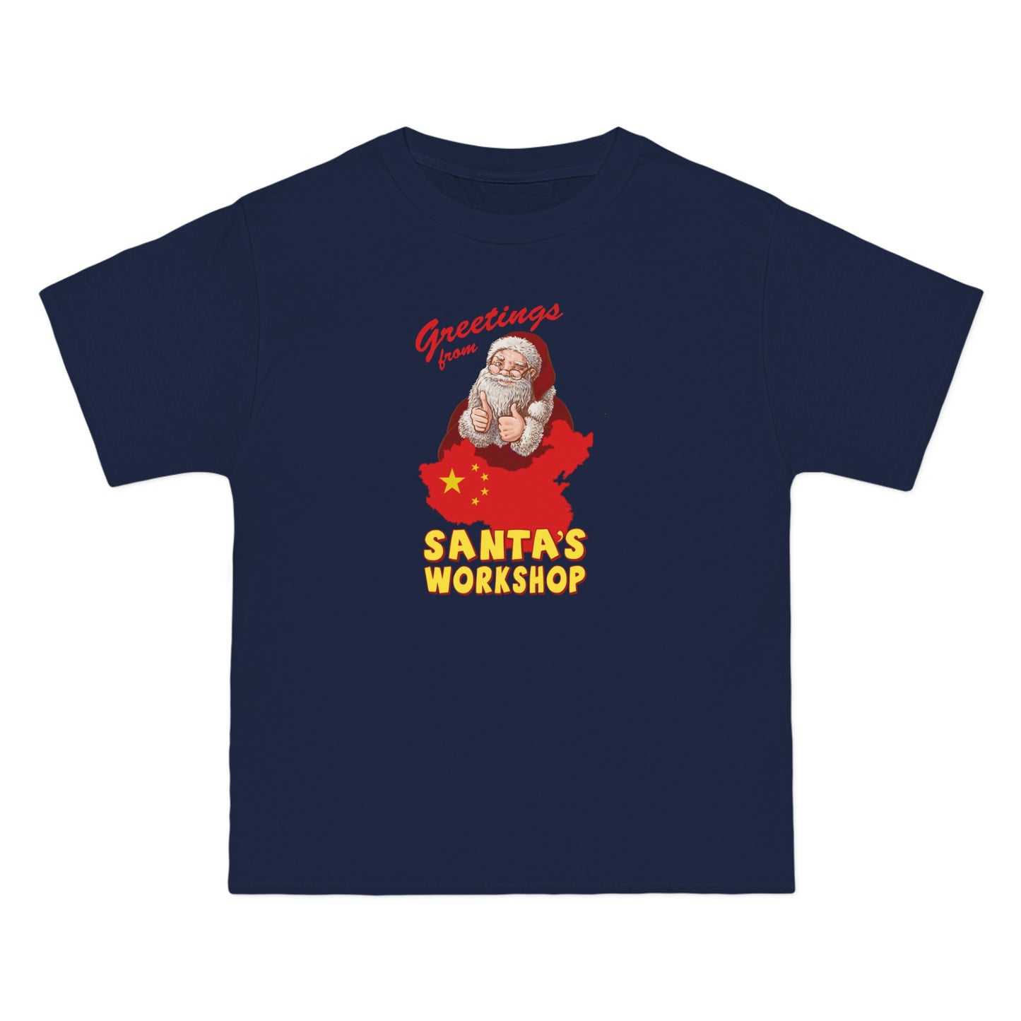 Greetings From Santa's Workshop (China) - Men's Heavyweight T-Shirt