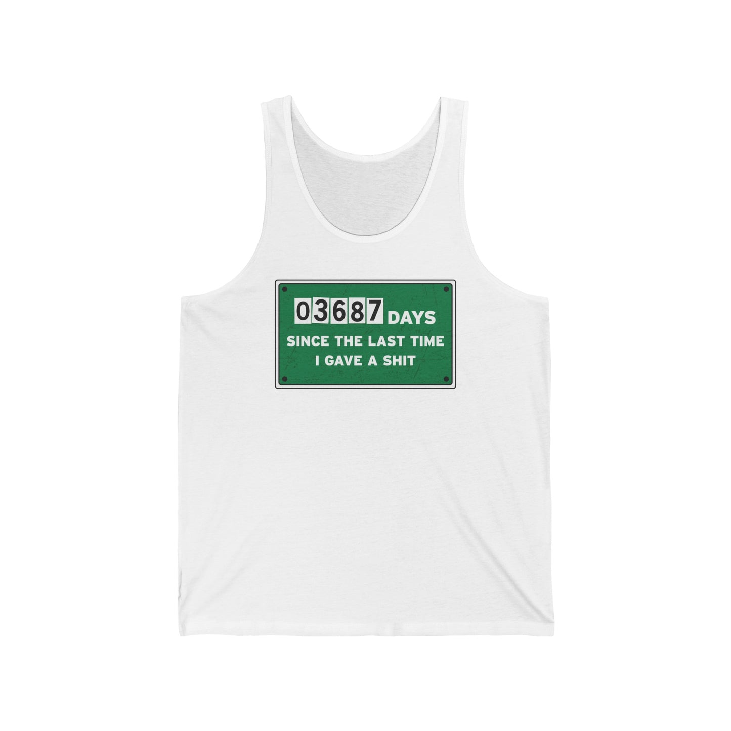 03687 Days Since The Last Time I Gave A Shit - Unisex Tank