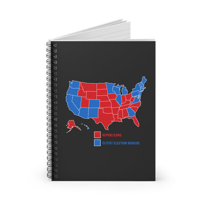 Republicans (Red States) - Elitist Election Riggers (Blue States) - Spiral Notebook