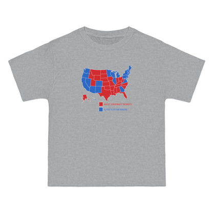 Elitist Election Riggers  (Blue States) - Racist Conspiracy Theorists (Red States) - Men's Heavyweight T-Shirt