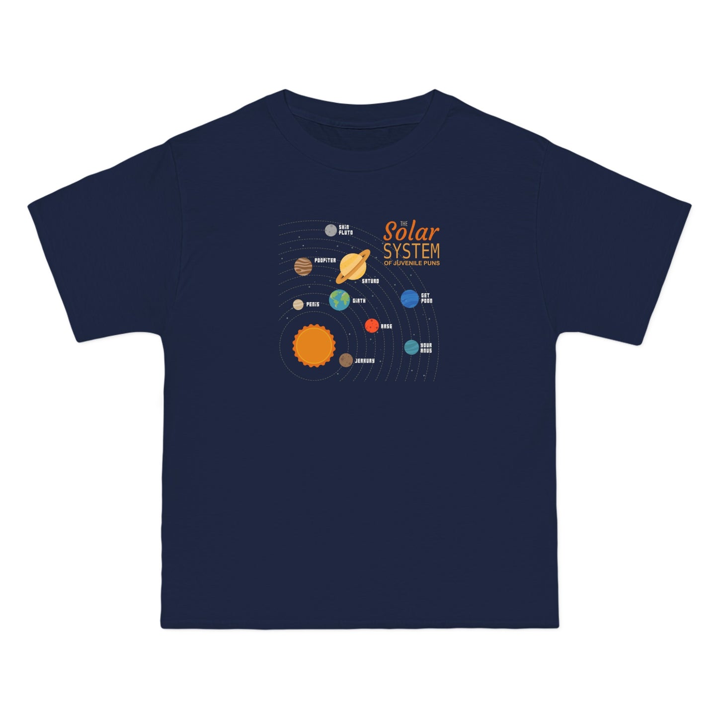 The Solar System Of Juvenile Puns - Men's Heavyweight T-Shirt