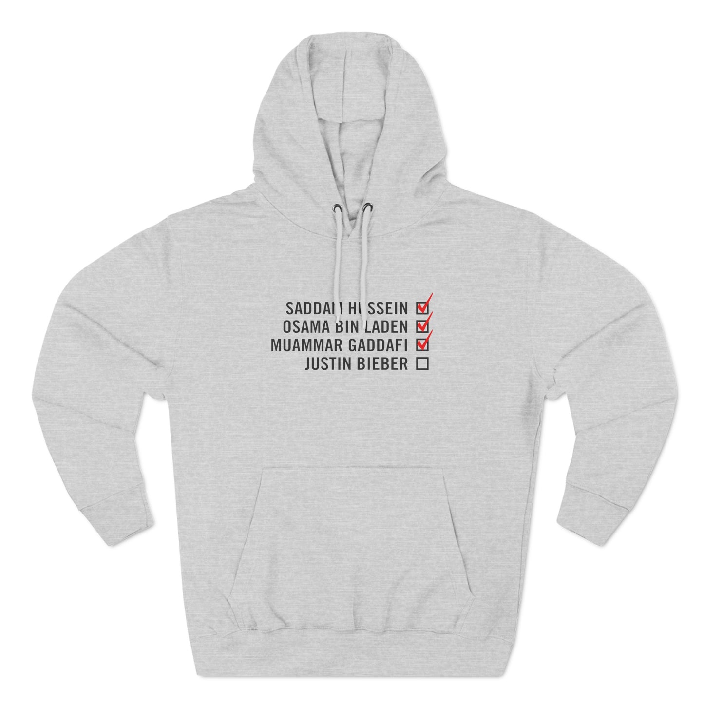 Bieber Checklist - Hoodie