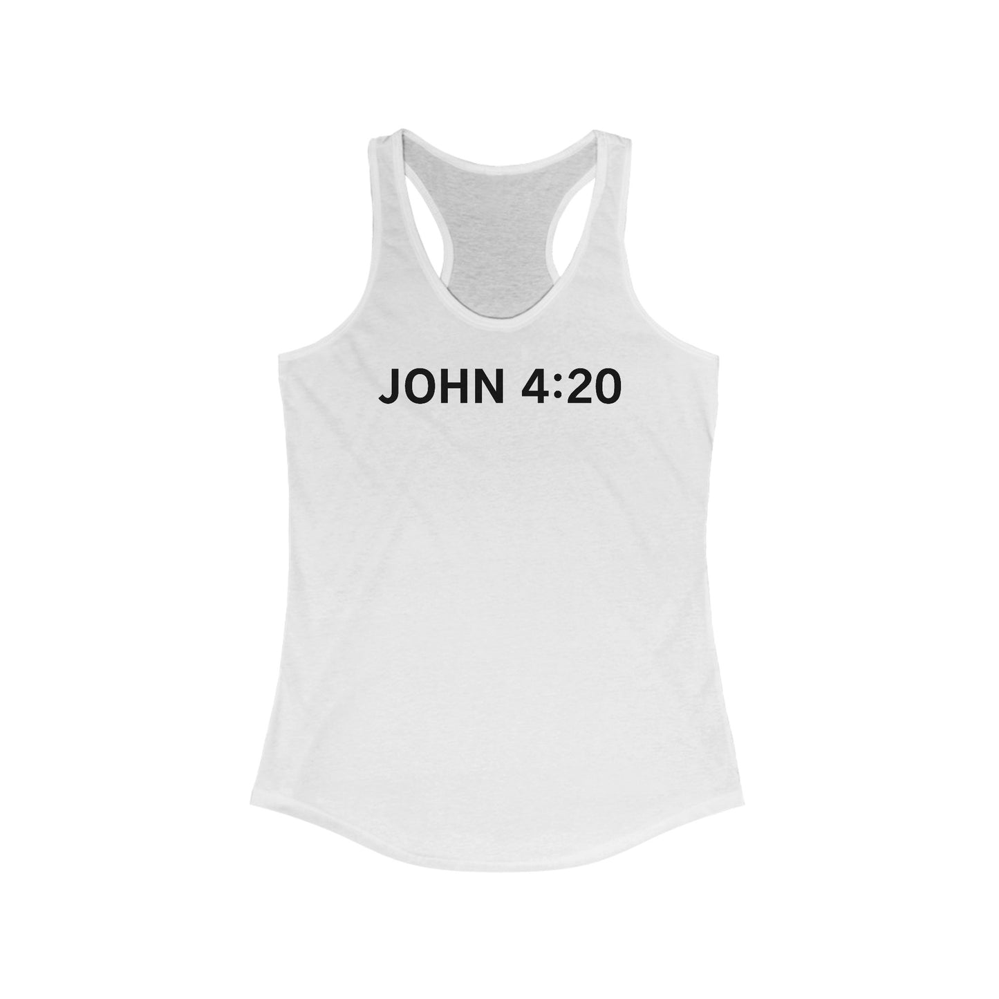 John 4:20 - Women's Racerback Tank