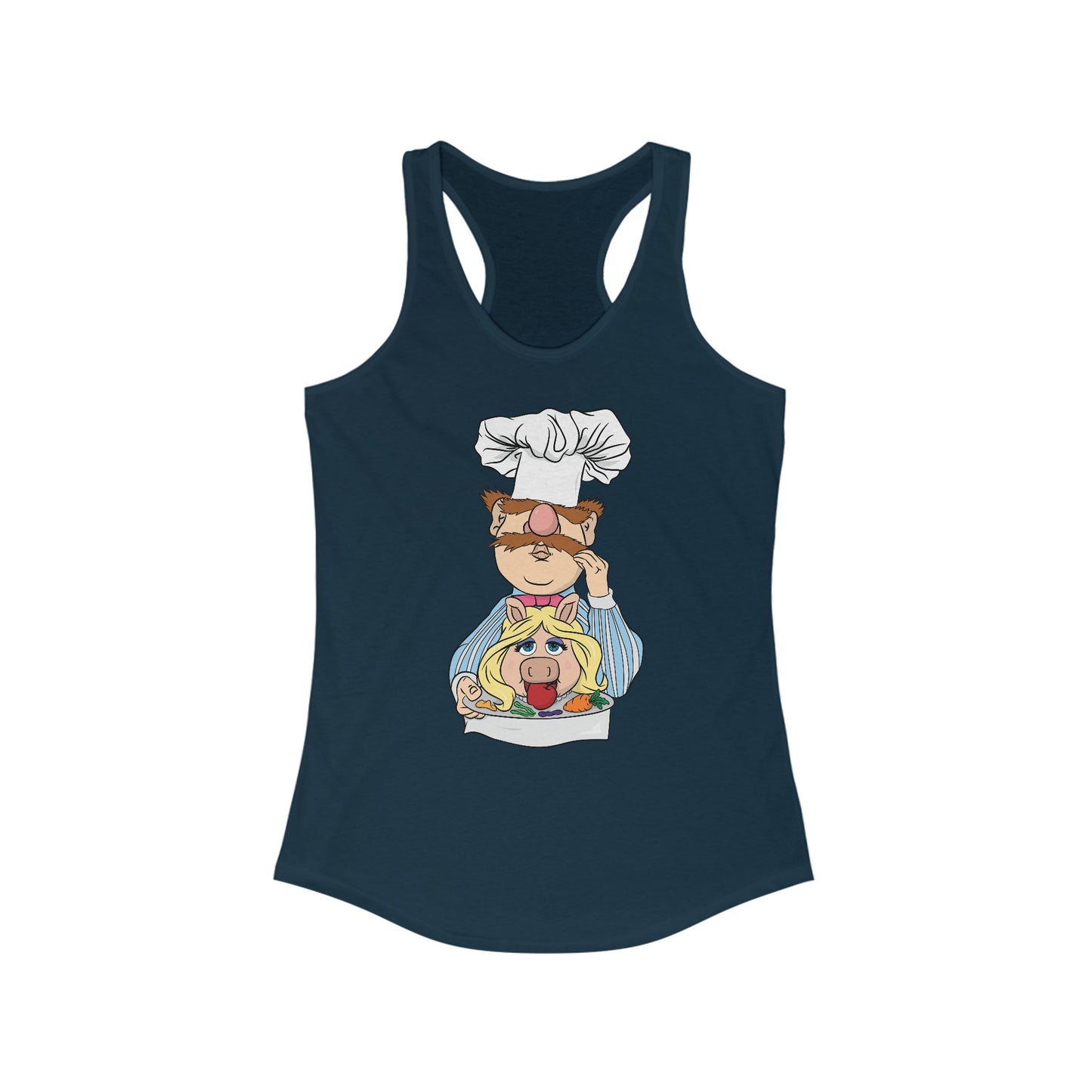 Chef's Special (Swedish Chef Serving Up Miss Piggy On A Platter) - Women's Racerback Tank