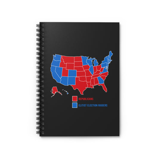 Republicans (Red States) - Elitist Election Riggers (Blue States) - Spiral Notebook