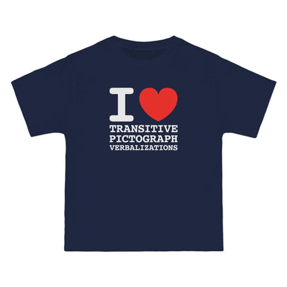 I Heart Transitive Pictograph Verbalizations - Men's Heavyweight T-Shirt