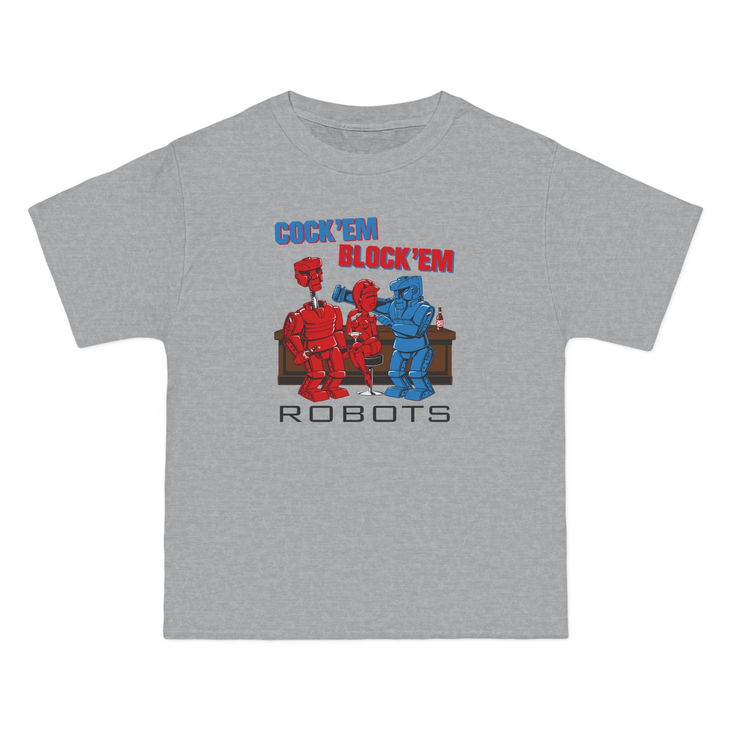 Cock'Em Block'Em Robots - Men's Heavyweight T-Shirt