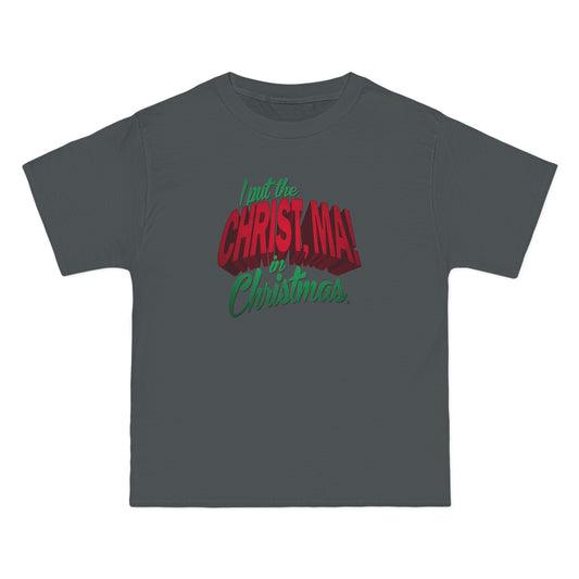 I Put The Christ Ma! In Christmas. - Men's Heavyweight T-Shirt