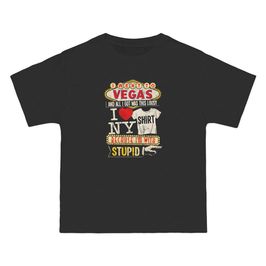 I Went To Vegas And All I Got Was This Lousy I (Heart) Ny Shirt Because I'm With Stupid - Men's Heavyweight T-Shirt