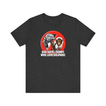 God Hates Chimps Who Love Dolphins - Men's T-Shirt