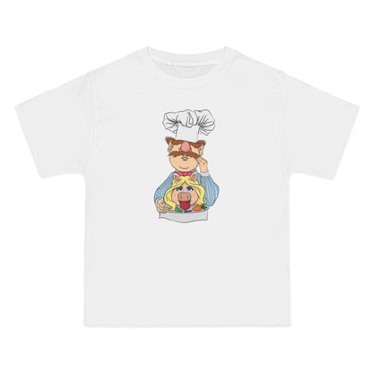 Chef's Special (Swedish Chef Serving Up Miss Piggy On A Platter) - Men's Heavyweight T-Shirt