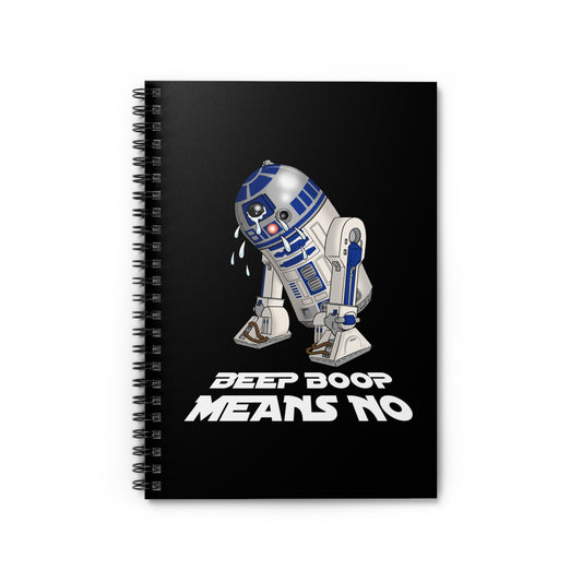 Beep Boop Means No - Spiral Notebook