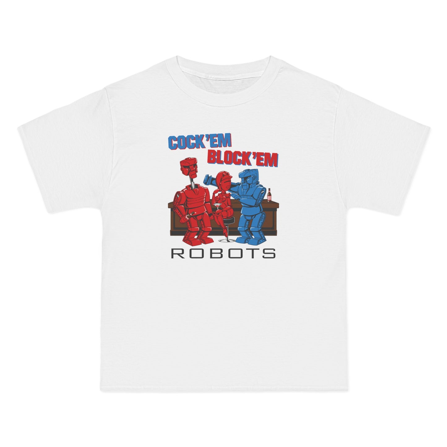 Cock'Em Block'Em Robots - Men's Heavyweight T-Shirt