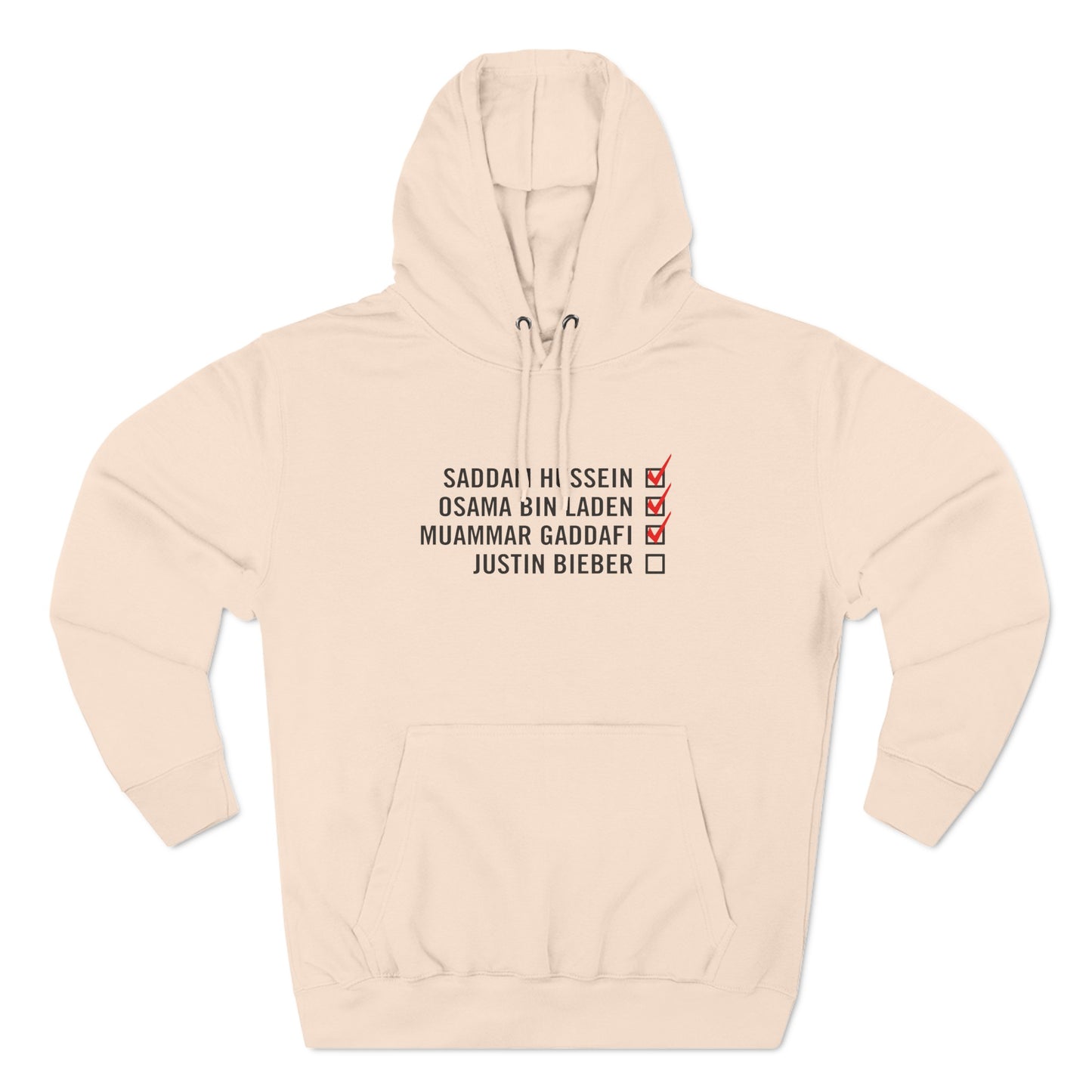 Bieber Checklist - Hoodie