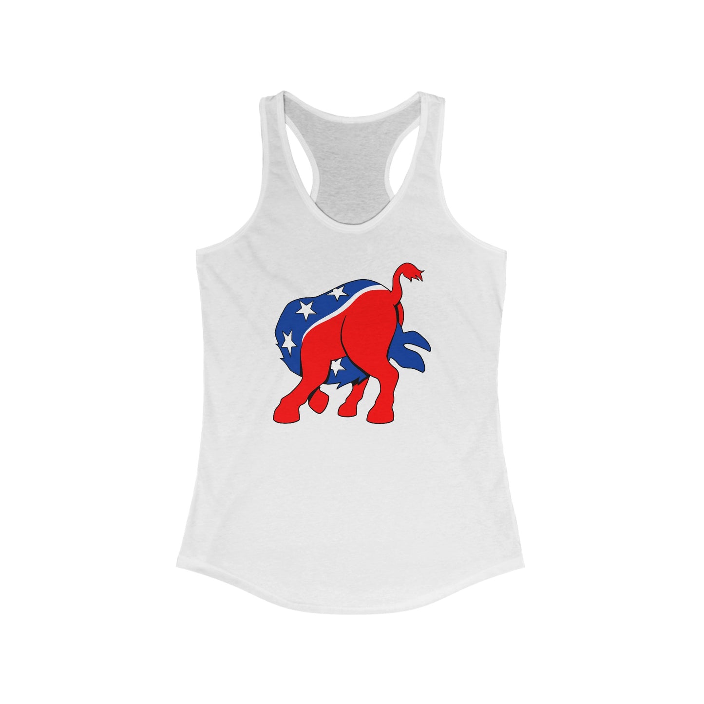 Democratic Donkey (Head Up Its Ass) - Women's Racerback Tank