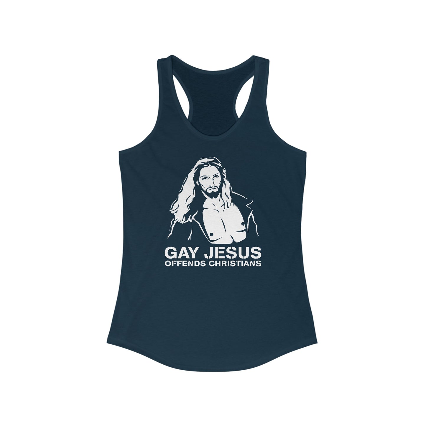 Gay Jesus Offends Christians - Women's Racerback Tank