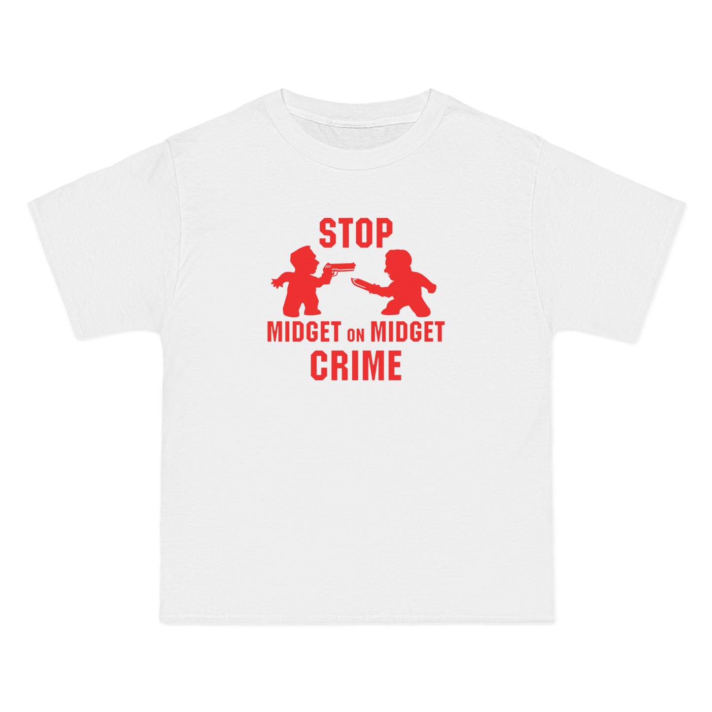 Stop Midget On Midget Crime - Men's Heavyweight T-Shirt