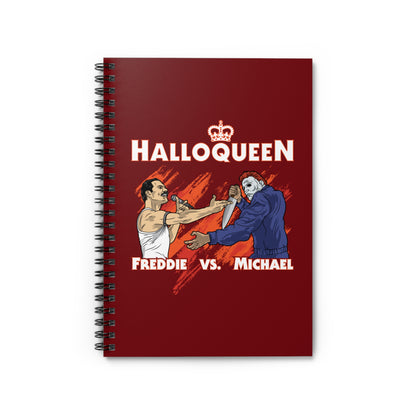 Halloqueen - Freddie Vs Michael - Spiral Notebook